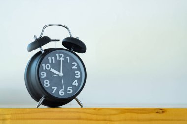 Siyah renk vintage çalar saat tablo kopya alanı, uyku modundan çıkarma u