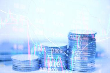 Yığınlar ve kredi kartı ile mum s çift pozlama