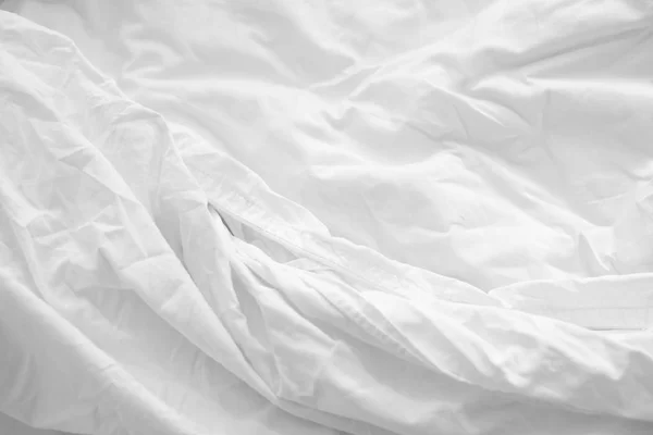 白细腻柔和的背景的织物或床单 — 图库照片