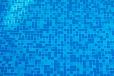 Mavi soyut mozaik karolar Yüzme havuzun dibinde b