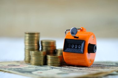 Taksitli sayaç veya sayma makinesidir 0000 numarası, sikke ve yasağı