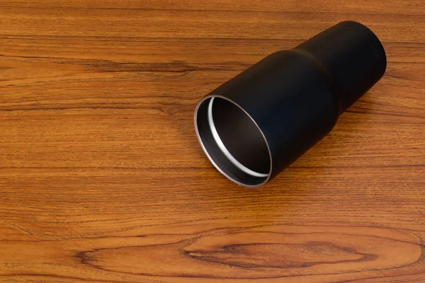 Fekete színű rozsdamentes acél poharat vagy hűtőházi kupa-WA — Stock Fotó