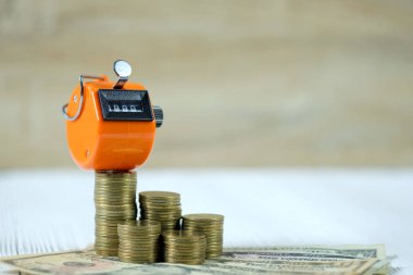 Taksitli sayaç veya sayma makinesidir 0000 numarası, sikke ve yasağı