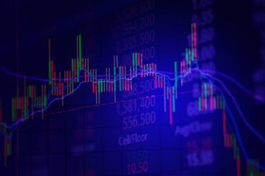 Mum çubuk grafik grafik boğa noktası gösterilen gösterge ile veya