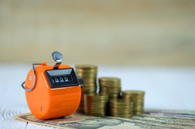 Taksitli sayaç veya sayma makinesidir 0000 numarası, sikke ve yasağı