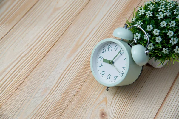 Pequena árvore decorativa e buquê de flores em vaso branco com vin — Fotografia de Stock