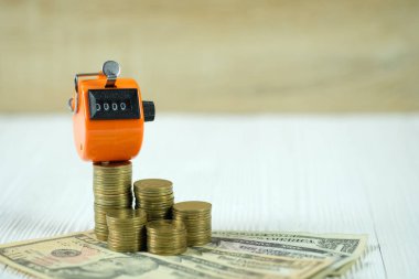 Taksitli sayaç veya sayma makinesidir 0000 numarası, sikke ve yasağı