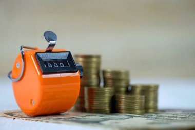 Taksitli sayaç veya sayma makinesidir 0000 numarası, sikke ve yasağı