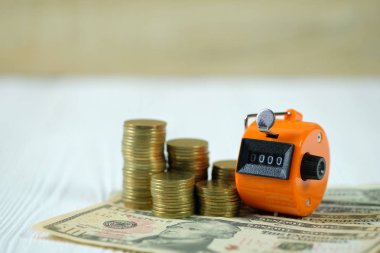 Taksitli sayaç veya sayma makinesidir 0000 numarası, sikke ve yasağı