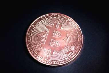 Bitcoin dijital para, bit-sikke anakart üzerinde veya elektronik