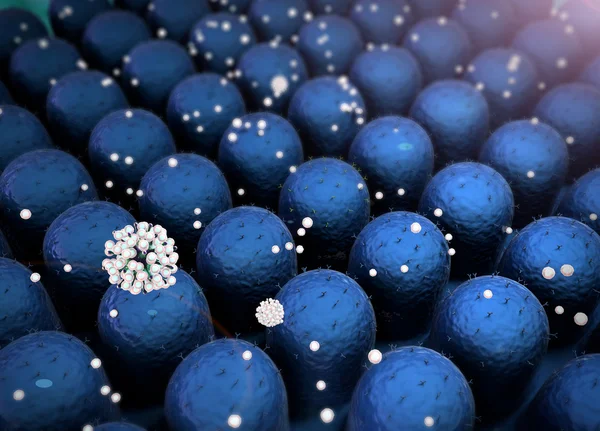 Fältet av celler med receptorer — Stockfoto