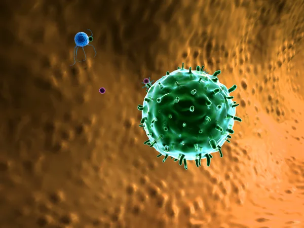 Фагоциты убивают вирусы — стоковое фото