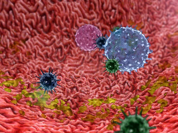 食細胞を殺すウイルス — ストック写真