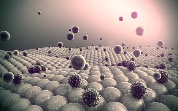 Hücreleri makrofajlar saldırı — Stok fotoğraf