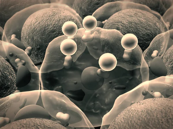 Bir hücre içinde kolesterol — Stok fotoğraf