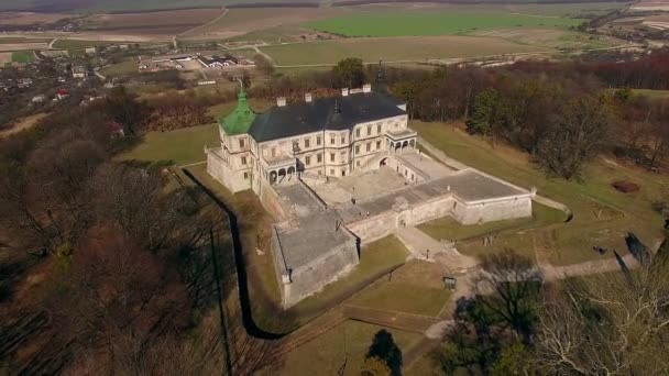 Magnifique Château Palais Château Pidhorodetsky Est Palais Renaissance Avec Les — Video