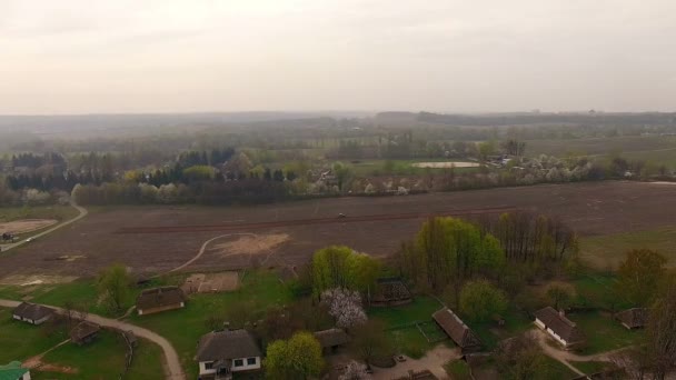 Kiev Ukrayna Köyü Havadan Görünümü Ukrayna Kilise Köyü Yakınındaki Pirogovo — Stok video