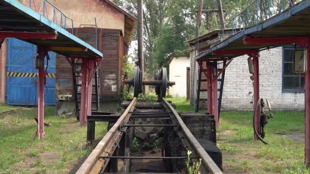 Antigo Depósito Ferroviário Fábrica Abandonada Depósito Comboios Caminho Ferro Bitola — Vídeo de Stock