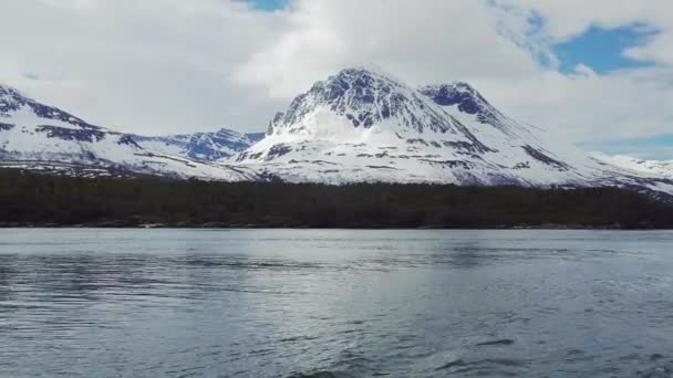 Vista Iate Para Paisagem Das Ilhas Lofoten Vista Das Ilhas — Vídeo de Stock