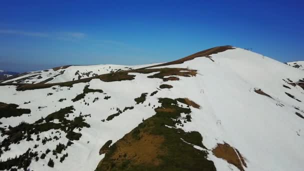 Vista Aérea Las Montañas Invierno Paisaje Invierno Vista Aérea Las — Vídeo de stock