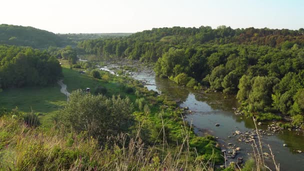 Fluss Fels Gebirgsfluss Stromschnellen Des Gebirgsflusses — Stockvideo