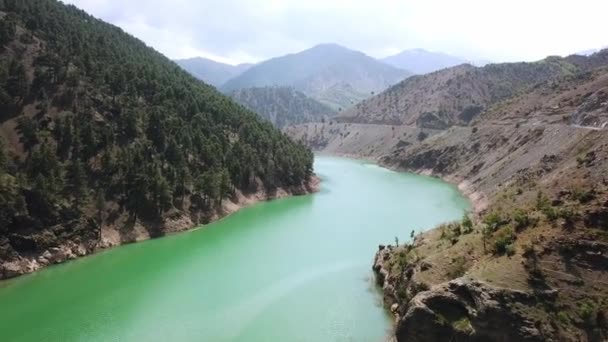 Aladaglar Milli Parkı Ndaki Gölün Havadan Görünüşü Türkiye Deki Dağların — Stok video
