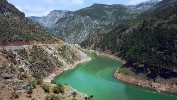 Vista Aérea Lago Parque Nacional Aladaglar Lago Nas Montanhas Turquia — Vídeo de Stock