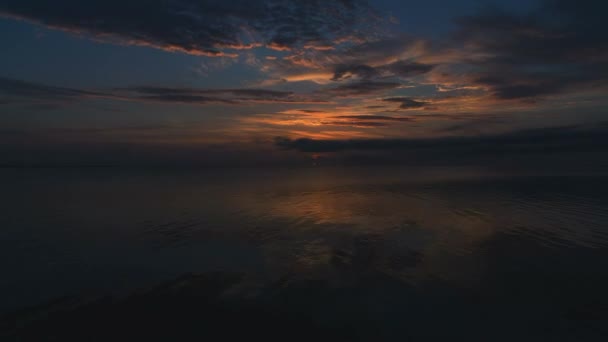 Nascer Sol Sobre Tempo Mar Lapso Belo Nascer Sol Oceano — Vídeo de Stock