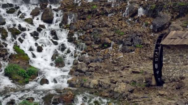 Cachoeira Parque Nacional Aladaglar Turquia Kapuzbasi Cachoeira Kayseri Turquia Moinho — Vídeo de Stock