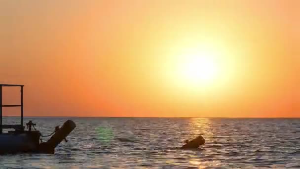 Захід Сонця Пірс Тайм Провалля Захід Сонця Над Морським Часовим — стокове відео