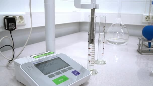 Laboratory Measurements Close Equipment Laboratory Research Modern Laboratory Equipment Scientist — 비디오