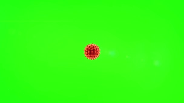 Coronavirus Groene Achtergrond Het Menselijk Lichaam Medische Video Achtergrond Animatie — Stockvideo