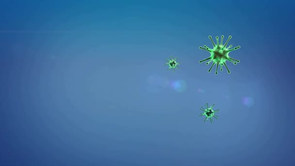 Coronavirus Επίθεση Μέσα Στο Ανθρώπινο Σώμα Ιατρική Φόντο Βίντεο — Αρχείο Βίντεο