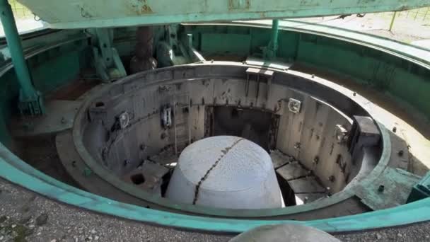 Launching Shaft Old Soviet Base Intercontinental Soviet Rocket Satan Museum — Stock video