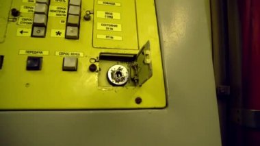 Kıtalararası balistik füzeleri fırlatmak için Sovyet yeraltı sığınağının içinde Sovyet yeraltı komuta merkezi, eski Sovyet üssü, eski Sovyet askeri üssü...