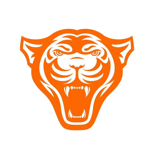 Logo de la cabeza de panteras para club deportivo o equipo. Logotipo de mascota animal. Plantilla. Ilustración vectorial . — Archivo Imágenes Vectoriales