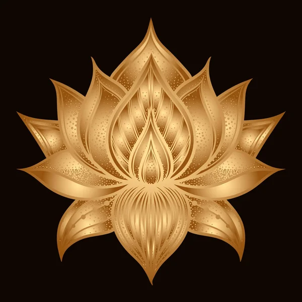 Vzorek s lotosovými květy. Vektor ručně nakreslený obrázek. — Stockový vektor