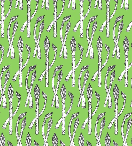 Kroki tarzı kuşkonmaz ile Seamless modeli. Döşeme vejetaryen arka planı