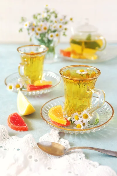 Lato Tea Party: Herbaty ziołowe z Kisiel — Zdjęcie stockowe