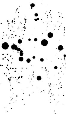 Vektör büyük ve küçük siyah mürekkep su sıçramalarına. Kaotik sprey Yön.