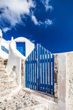 Santorini geleneksel sokak