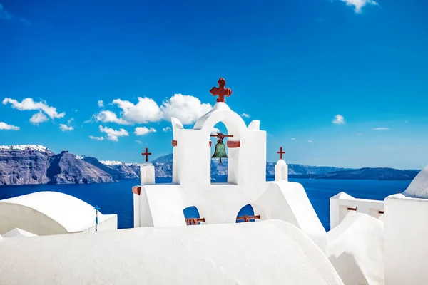 Typisk kyrka Santorini — Stockfoto