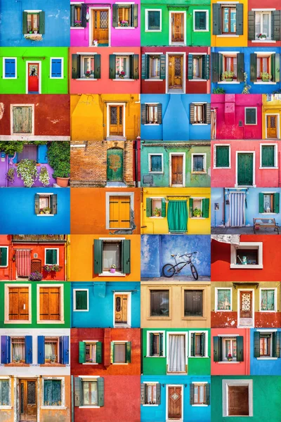Colores unidos de Burano — Foto de Stock