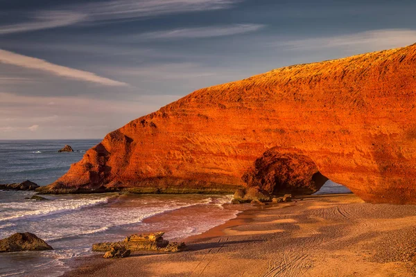 Kırmızı kemer Legzira Beach — Stok fotoğraf