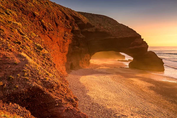 Archi rossi della spiaggia di Legzira — Foto Stock