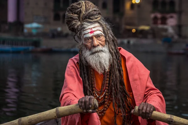 Homem santo de Varanasi — Fotografia de Stock