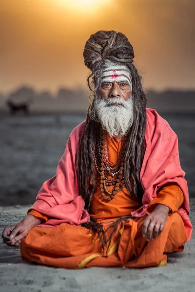 Homem santo de Varanasi — Fotografia de Stock