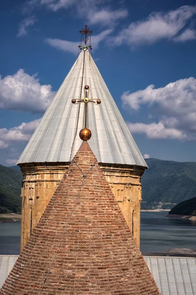 Complejo Castillo Con Iglesia Río Aragvi Ananuri Georgia —  Fotos de Stock