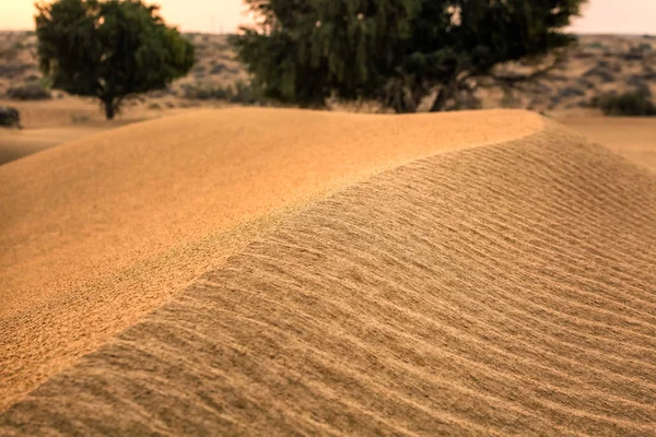 Tramonto deserto di sabbia — Foto Stock