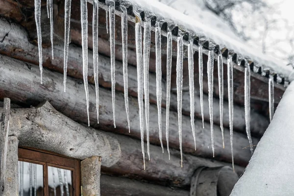 Ijspegel Stuk Pannenkoek Week Festival Met Buiten Sneeuw Activiteiten Waaronder — Stockfoto